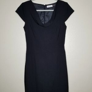 short sleeve cowl neck dress